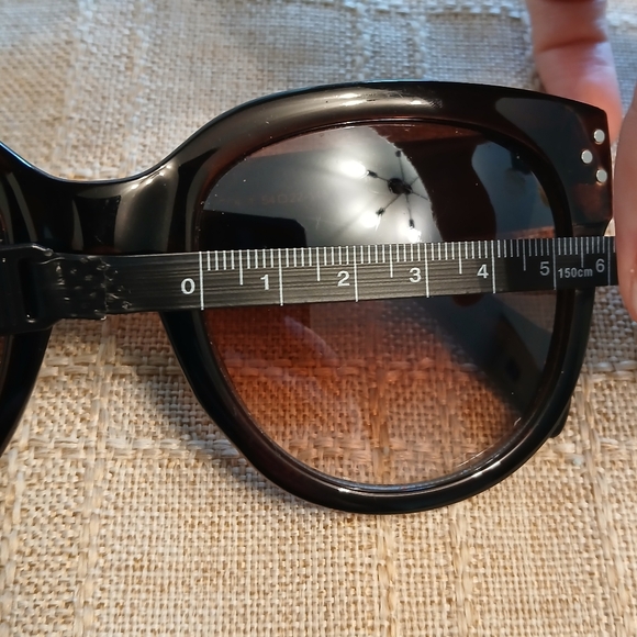 Dark Brown Sunglasses with 3 Studs on Sides - Picture 9 of 10